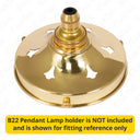 ElekTek Glass Lamp Shade Gallery Fitting for B22 Shade Ring 3 Sizes Brass