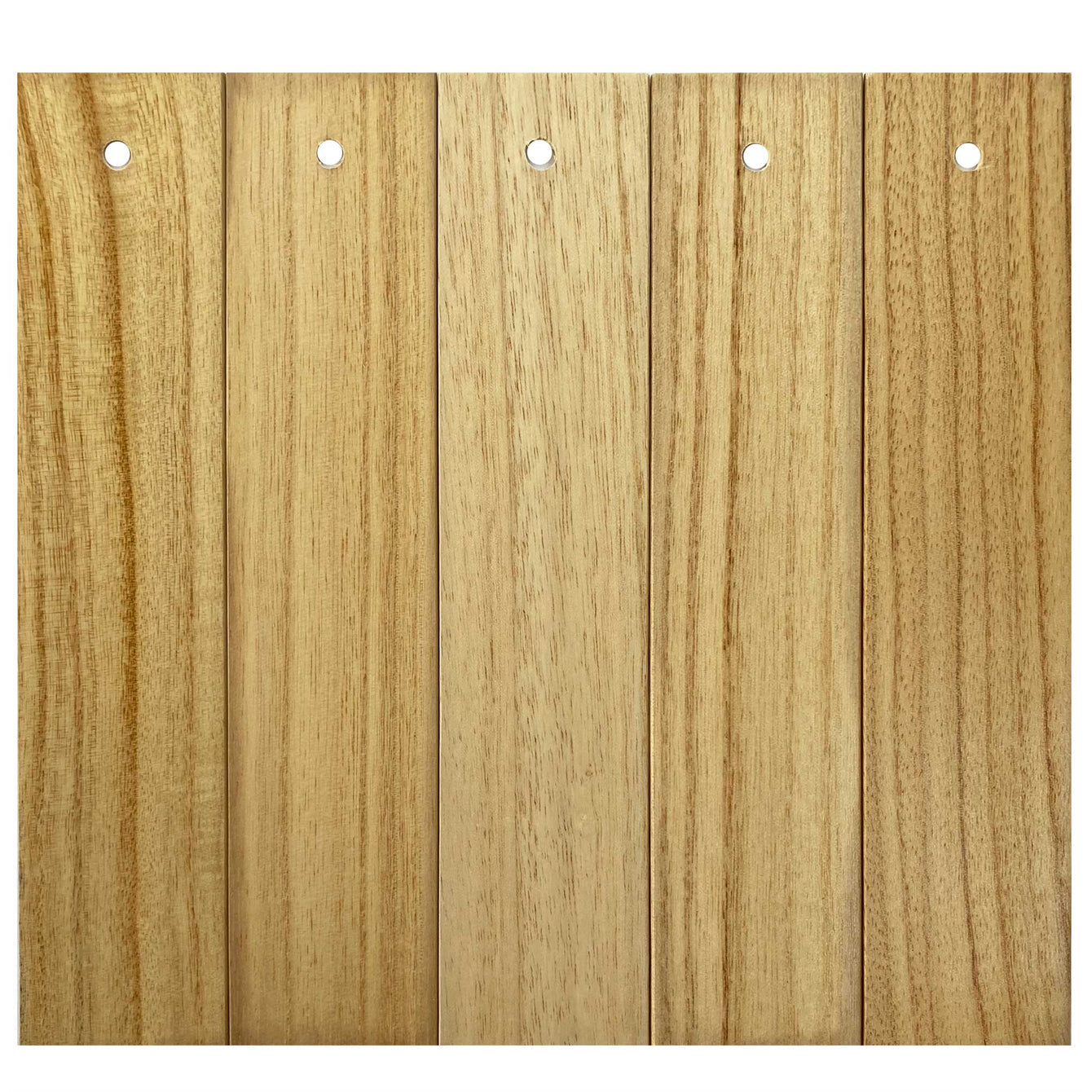 ElekTek Modern Ceiling Pendant Light Lamp Shade with Wooden Slats, Rivets 40cm Dia - Buy It Better 