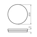 ElekTek Circular LED Ceiling Wall Light 3 CCT IP65 for Indoor and Outdoor Use White - Buy It Better