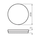 ElekTek Circular LED Ceiling Wall Light 3 CCT IP65 for Indoor and Outdoor Use White - Buy It Better
