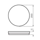 ElekTek Circular LED Ceiling Wall Light 3 CCT IP65 for Indoor and Outdoor Use White - Buy It Better