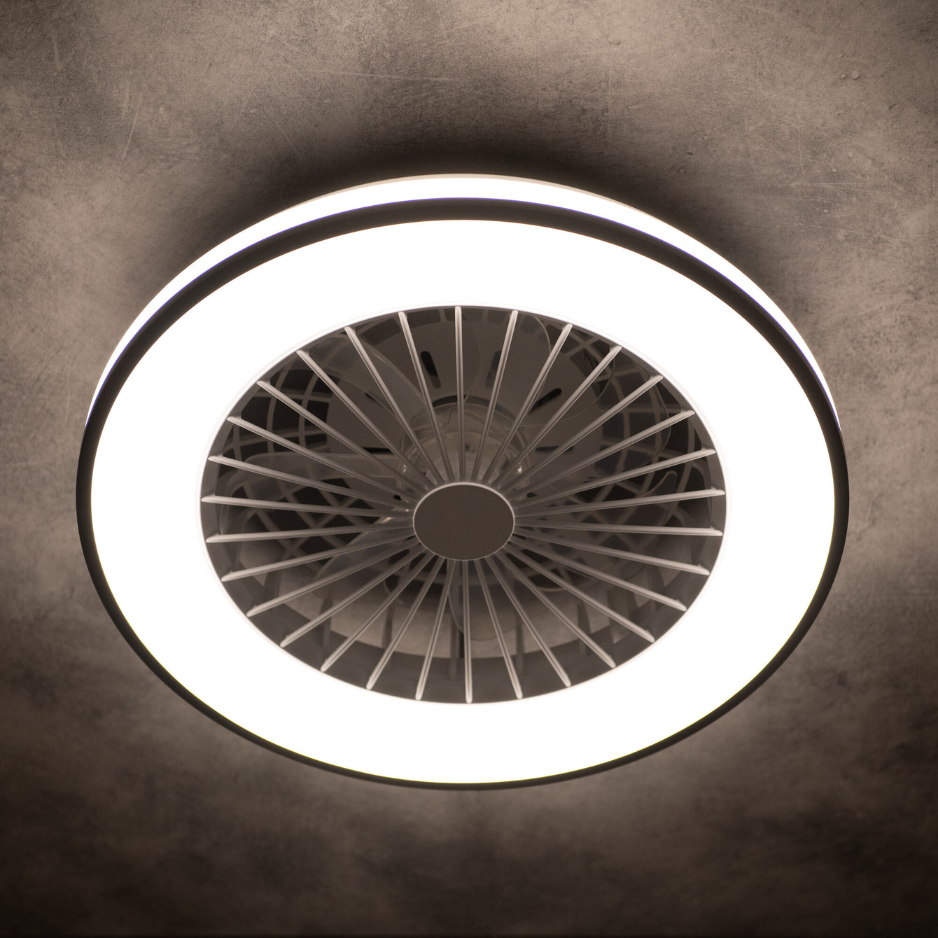ElekTek Circular Round LED Ceiling Light with Integrated Fan CCT White or RGB - Buy It Better 