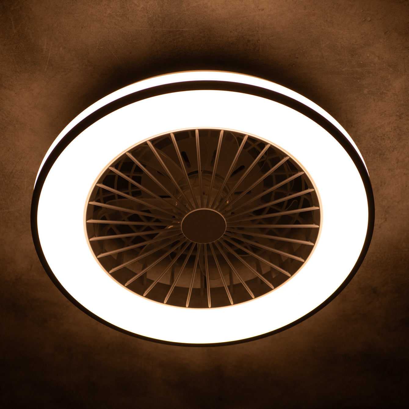 ElekTek Circular Round LED Ceiling Light with Integrated Fan CCT White or RGB - Buy It Better 