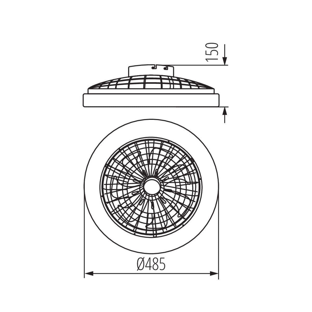 ElekTek Circular Round LED Ceiling Light with Integrated Fan CCT White or RGB - Buy It Better 
