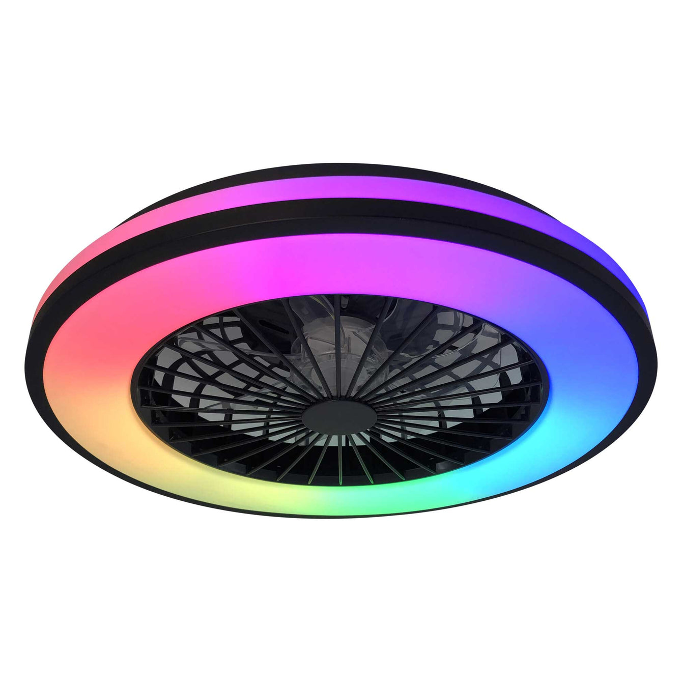 ElekTek Circular Round LED Ceiling Light with Integrated Fan CCT White or RGB - Buy It Better 