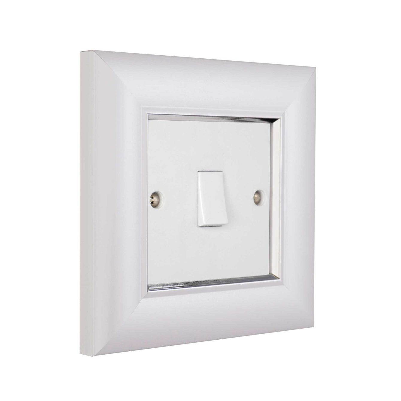 ElekTek Decorative Switch Surround Frame Cover Finger Plate Manhattan Black Gloss