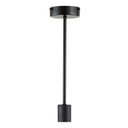 ElekTek Modern Fixed Rod Ceiling Pendant Light E27 Lamp Holder with Wooden Slats Drum Lamp Shade 40cm Dia