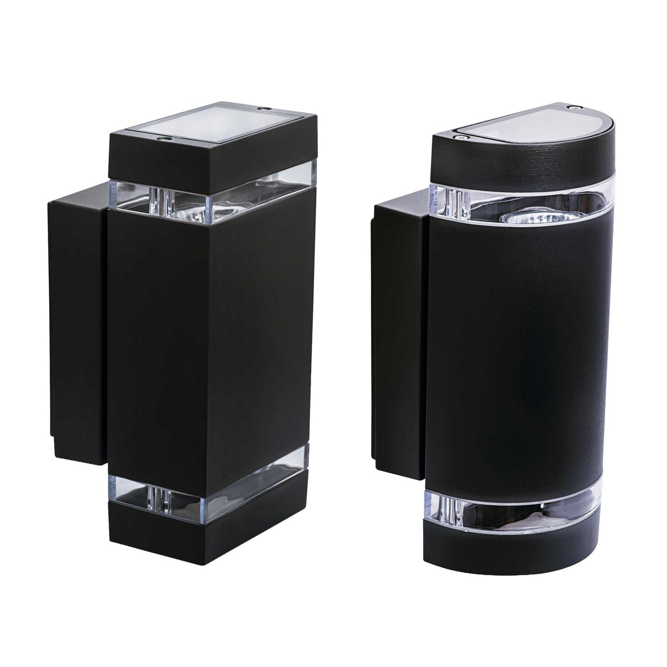 ElekTek Outdoor Exterior Wall Light Up and Down GU10 Lamps IP44 Black - Buy It Better Rectangular