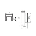 ElekTek Outdoor Exterior Wall Light Up and Down GU10 Lamps IP44 Black - Buy It Better