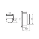 ElekTek Outdoor Exterior Wall Light Up and Down GU10 Lamps IP44 Black - Buy It Better