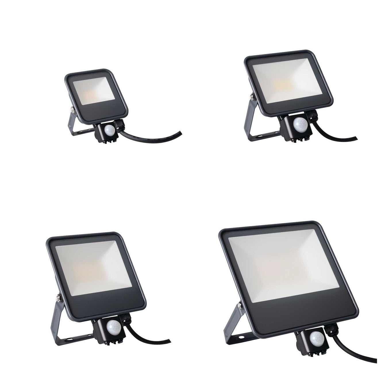 ElekTek Outdoor Floodlight LED Exterior Security Light IP65 10W-90W Black PIR Sensor - Buy It Better 10W