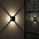 ElekTek Outdoor LED 4-Way Wall Light Up Down Left and Right Exterior 6W IP54 Square - Buy It Better