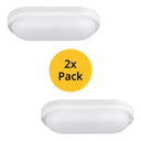 ElekTek Outdoor LED Exterior Bulkhead Light IP54 White 2-Pack - Buy It Better