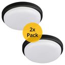 ElekTek Outdoor LED Exterior Bulkhead Light IP54 White 2-Pack Tolu