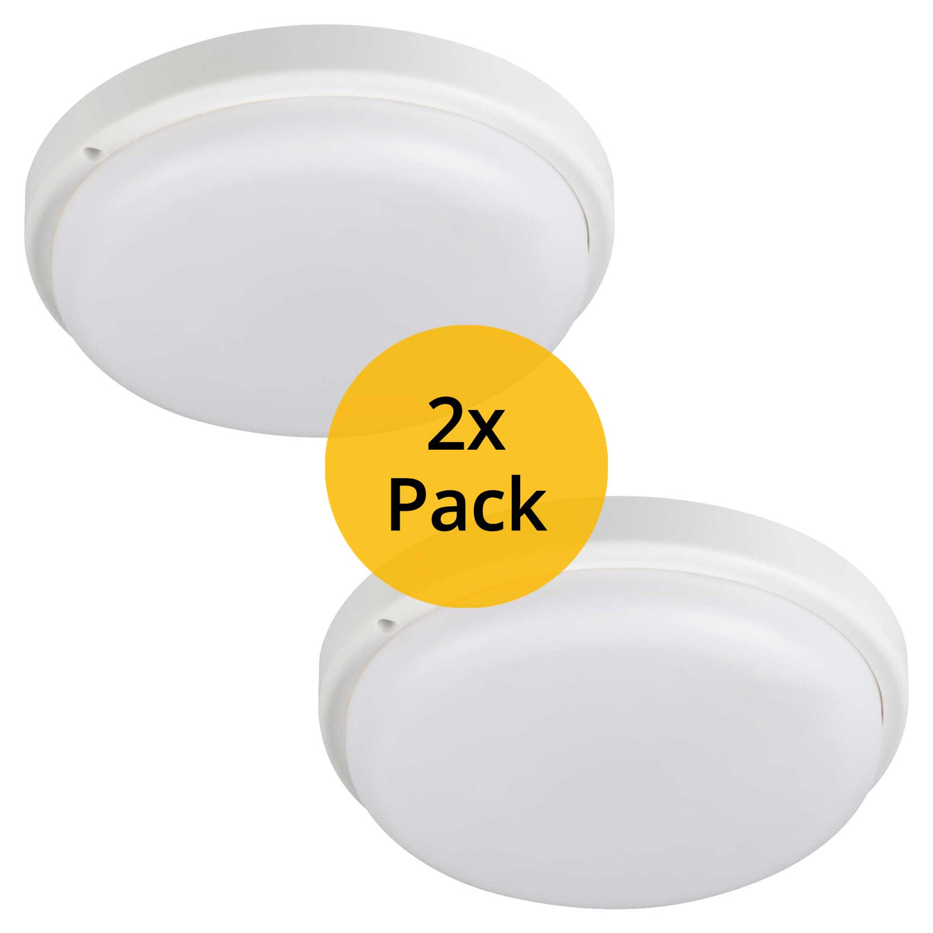 ElekTek Outdoor LED Exterior Bulkhead Light IP54 White 2-Pack - Buy It Better 