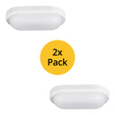 ElekTek Outdoor LED Exterior Bulkhead Light IP54 White 2-Pack - Buy It Better