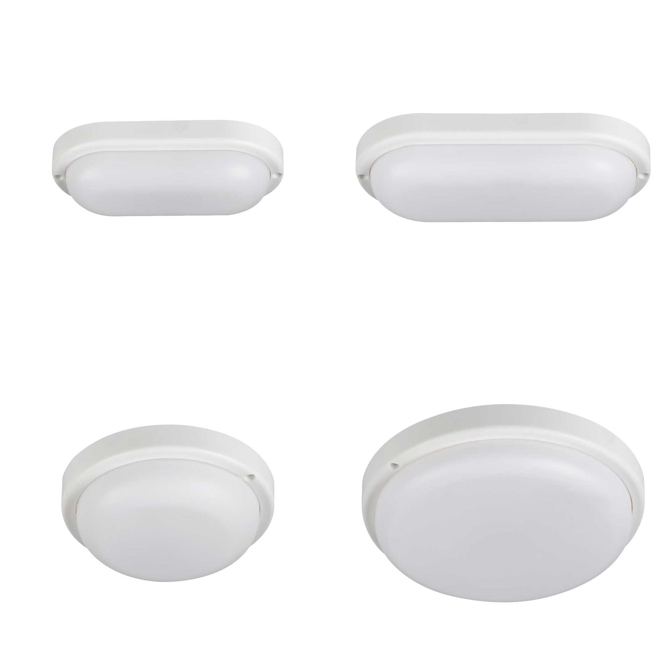 ElekTek Outdoor LED Exterior Bulkhead Light IP54 White 2-Pack - Buy It Better 6W Capsule