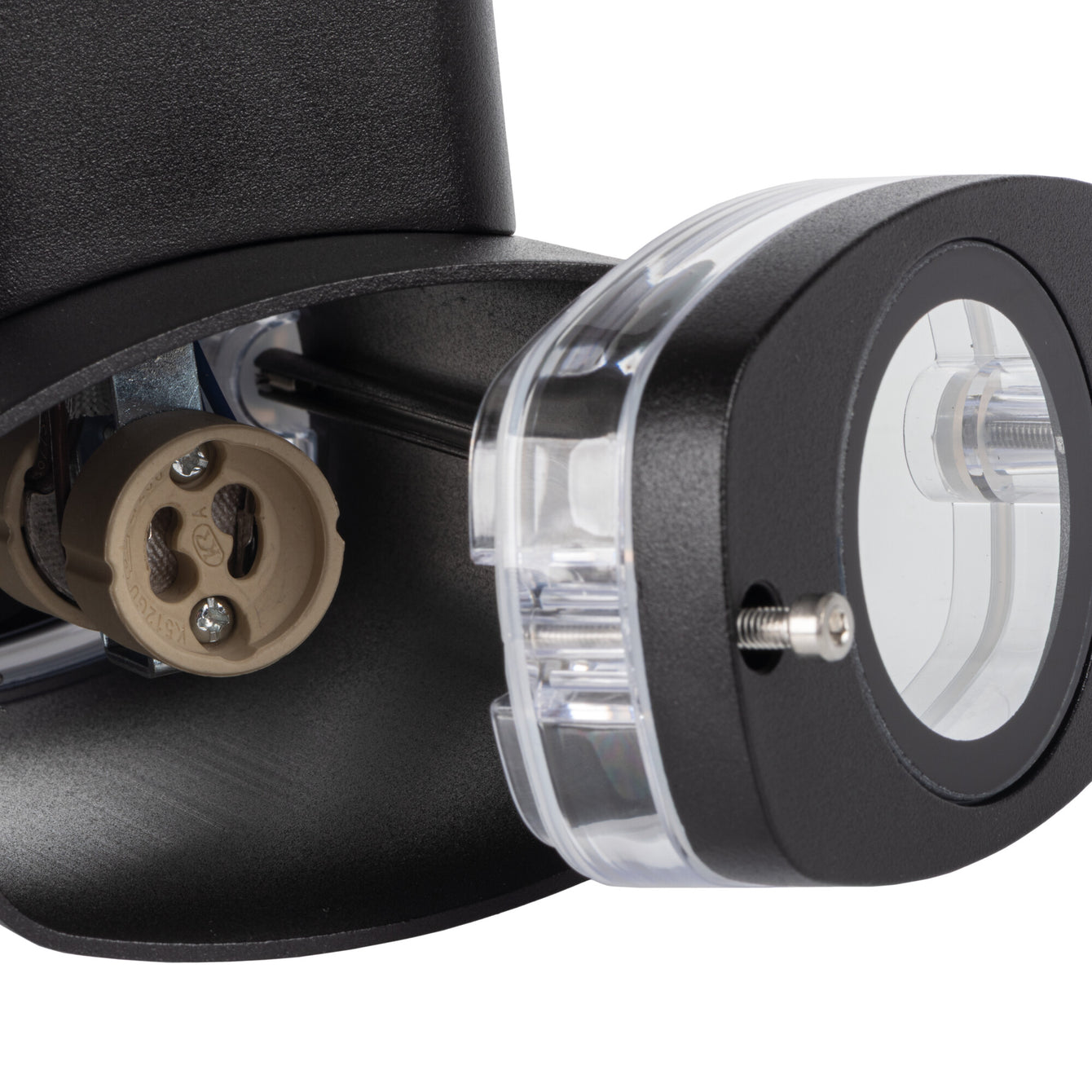 ElekTek Outdoor LED Exterior Wall Light Up and Down 1x or 2x GU10 P54 Black Grey Halo - Buy It Better 