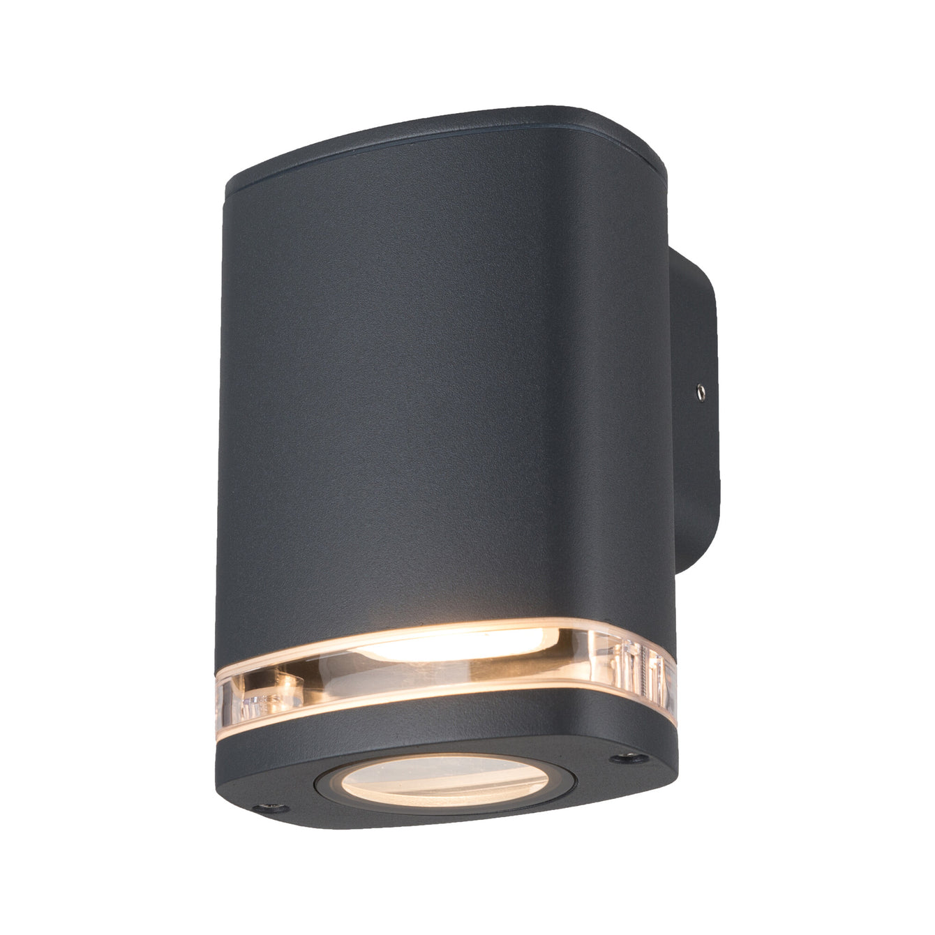 ElekTek Outdoor LED Exterior Wall Light Up and Down 1x or 2x GU10 P54 Black Grey Halo - Buy It Better 2x GU10 Black