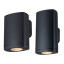 ElekTek Outdoor LED Exterior Wall Light Up and Down 1x or 2x GU10 P54 Black Grey - Buy It Better