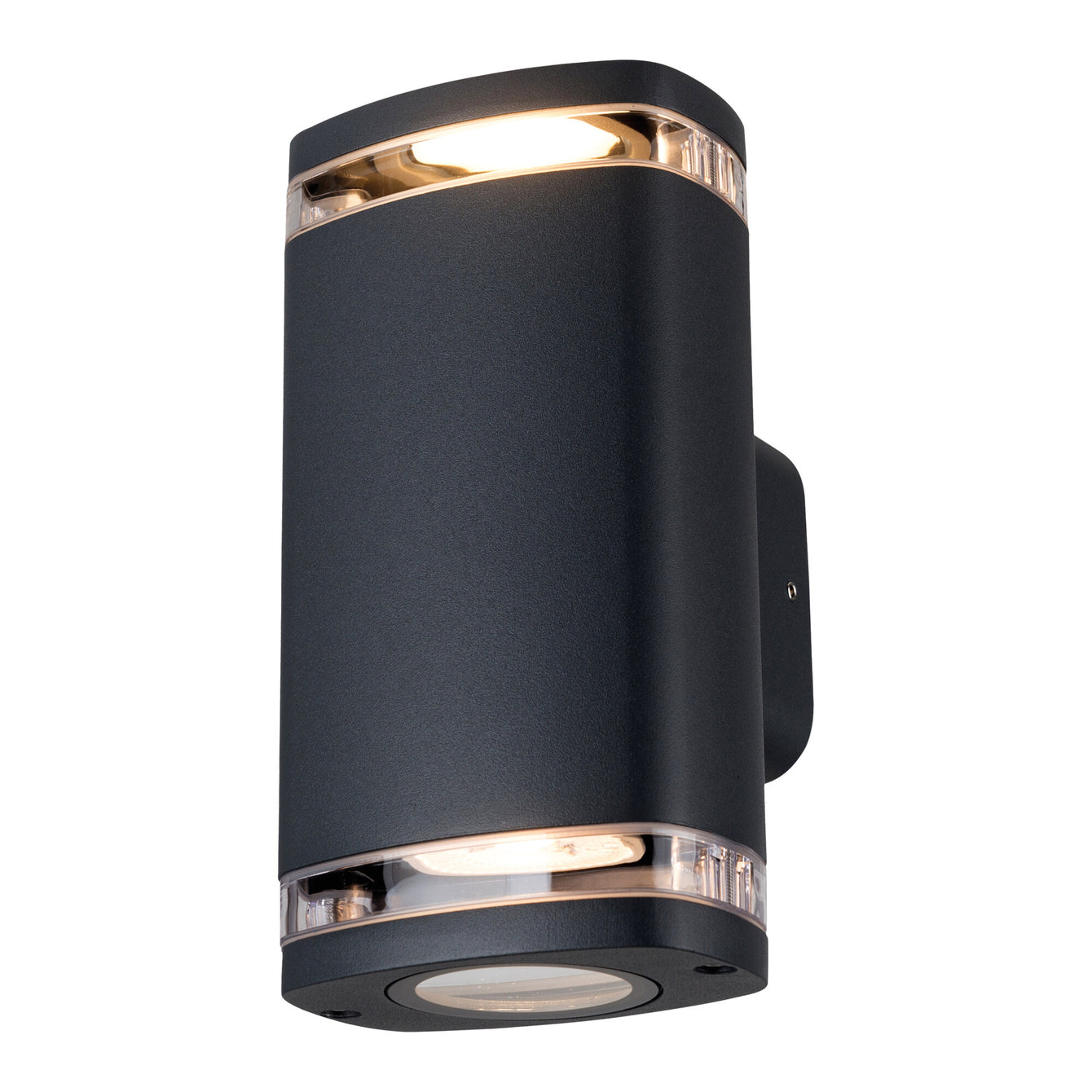 ElekTek Outdoor LED Exterior Wall Light Up and Down 1x or 2x GU10 P54 Black Grey Halo - Buy It Better 