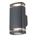 ElekTek Outdoor LED Exterior Wall Light Up and Down 1x or 2x GU10 P54 Black Grey Halo - Buy It Better