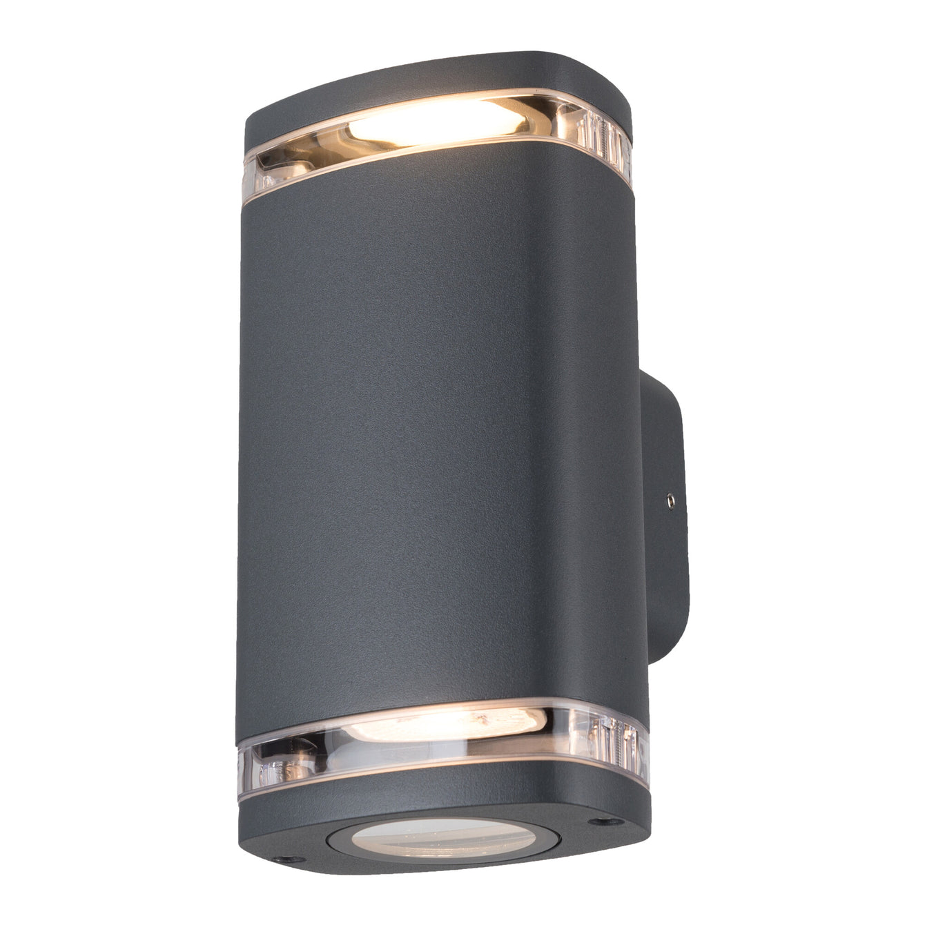 ElekTek Outdoor LED Exterior Wall Light Up and Down 1x or 2x GU10 P54 Black Grey Halo - Buy It Better 
