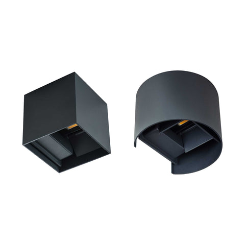 ElekTek Outdoor LED Exterior Wall Light Up and Down GU10 Lamps IP54 Graphite Grey