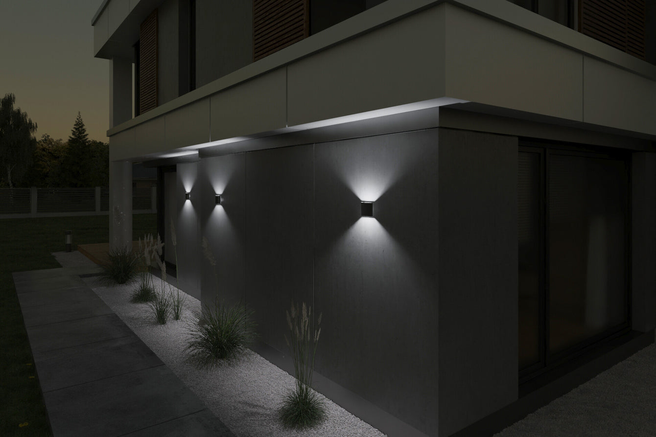 ElekTek Outdoor LED Exterior Wall Light Up and Down P54 Graphite Grey - Buy It Better 