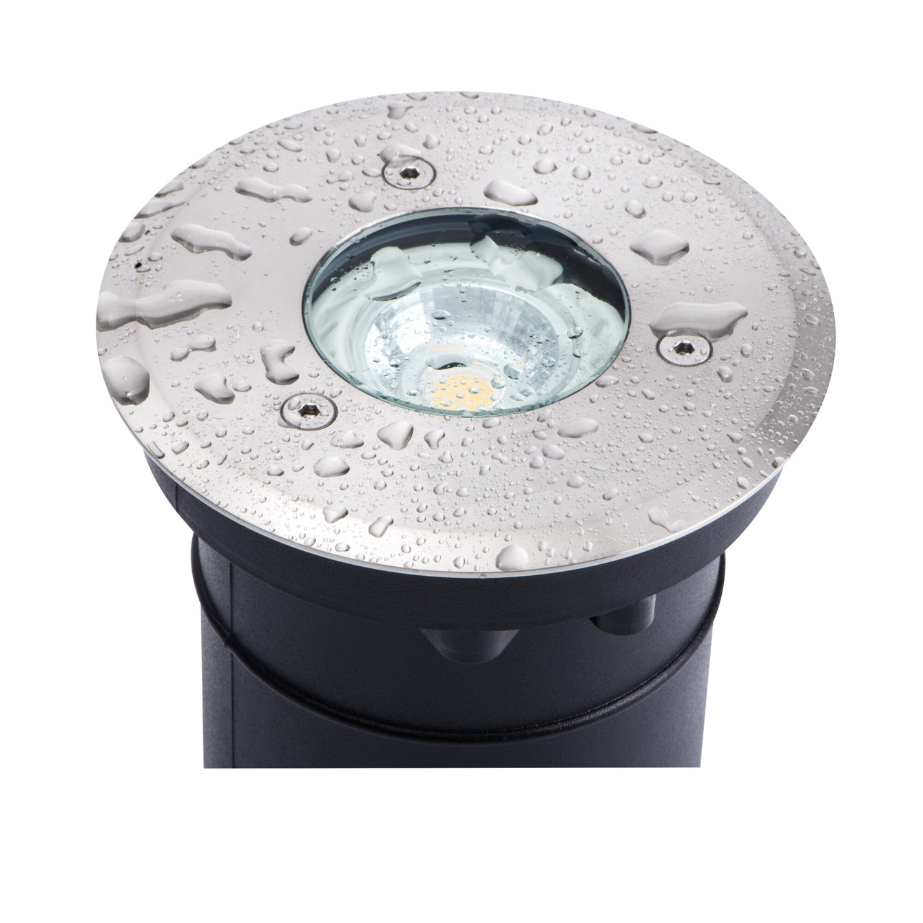 ElekTek Round Stainless Steel Ground Recessed Light GU10 Outdoor Exterior IP67 Waterproof for Driveway, Paths, Decking, Patio, Garden - Buy It Better 