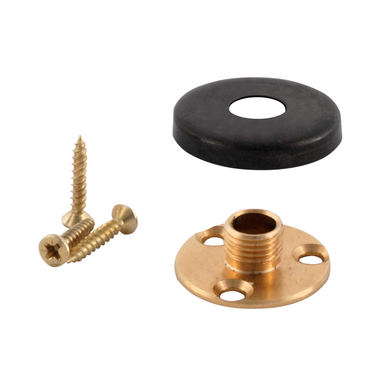 ElekTek Male Thread Back Plate Mount Cover and Screws - For use with B22 E27 Lamp holders Bronze (Brushed Antique) / Half Inch