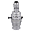 ElekTek Safety Switch Lamp Holder Half Inch Bayonet Cap B22 With Matching Cable Cord Grip Brass