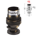 ElekTek Lamp Holder Half Inch Bayonet Cap B22 Unswitched With Shade Ring Back Plate Cover and Screws Solid Brass - Buy It Better