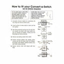 ElekTek Convert-a-Switch Georgian Brass Light Switch Toggle Cover Plate