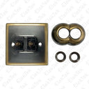 ElekTek Convert-a-Switch Georgian Brass Light Switch Toggle Cover Plate