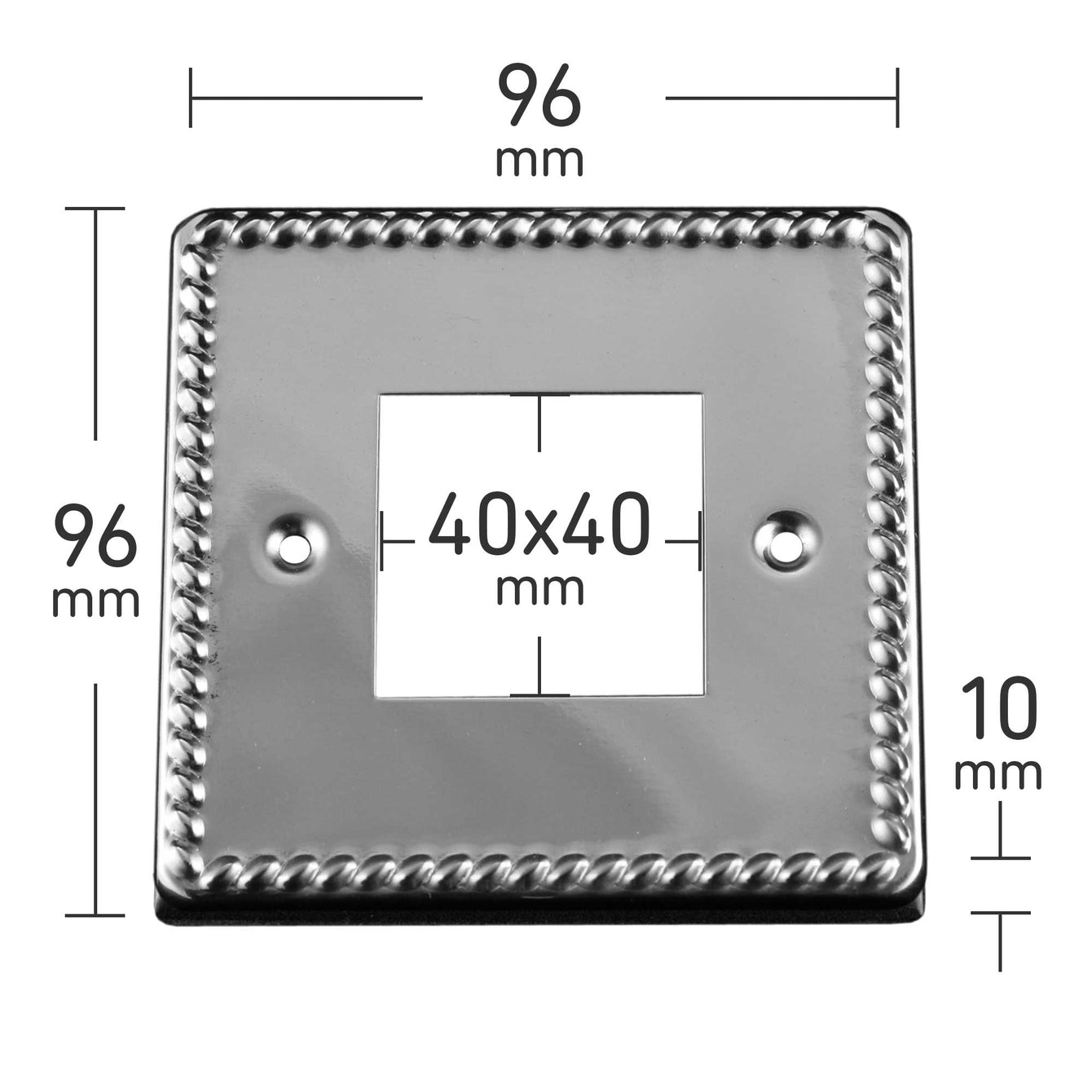 ElekTek Light Switch Conversion Metal Cover Plate Georgian Rope Brass No Wiring Single/Double 