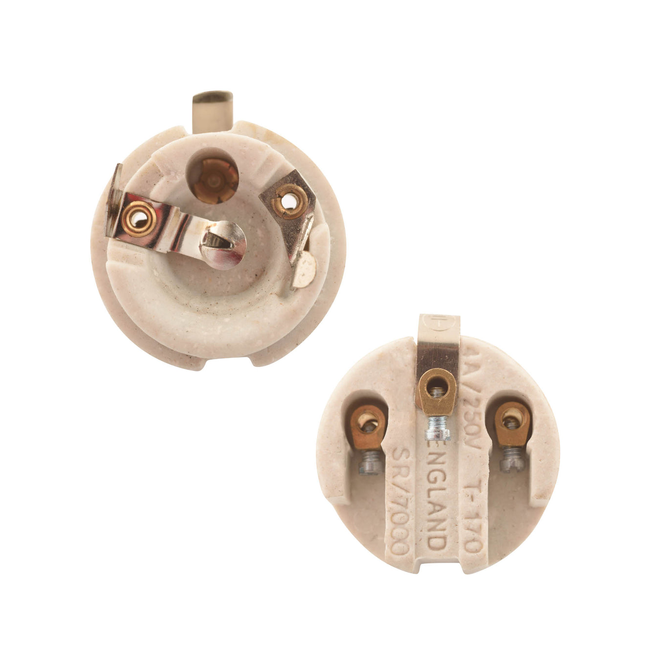 ElekTek ES Edison Screw E27 Lamp Holder Shade Ring With Accessory Hook Brass Chrome