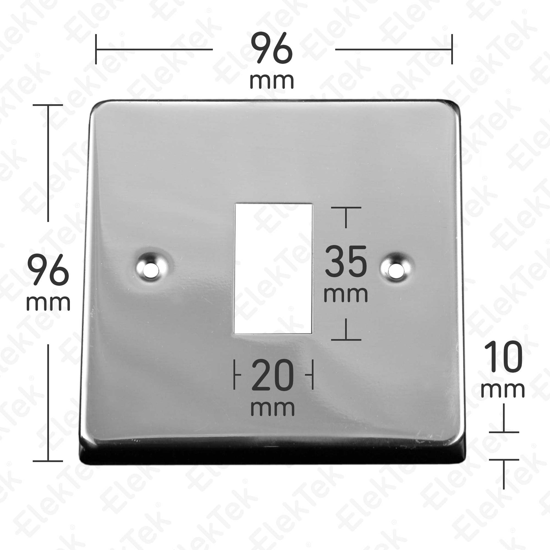 ElekTek Light Switch Conversion Metal Modern Cover Plate No Wiring Sin