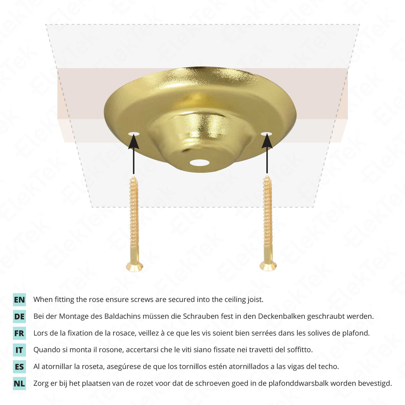 ElekTek 75mm Diameter Ceiling Plate with Hook Metallic Finishes Powder Coated Colours Fusion Bronze