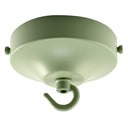 ElekTek 100mm Diameter Convex Ceiling Rose with Strap Bracket and Hook Metallic and Powder Coated Finishes