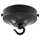 ElekTek 100mm Diameter Convex Ceiling Rose with Strap Bracket and Hook Metallic and Powder Coated Finishes