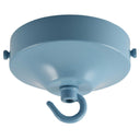 ElekTek 100mm Diameter Convex Ceiling Rose with Strap Bracket and Hook Metallic and Powder Coated Finishes