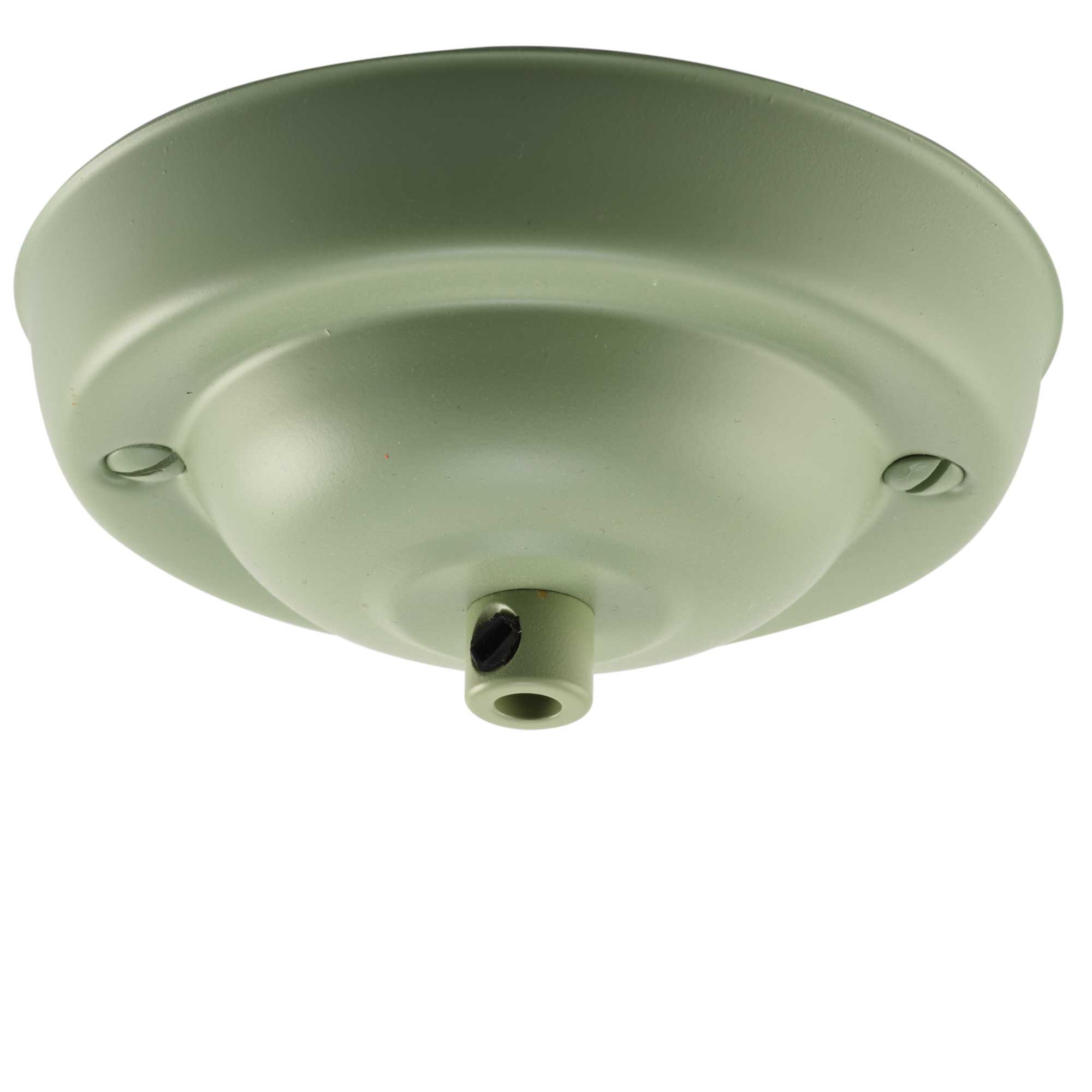 ElekTek plafondrozet met diameter 108 mm en haak metallic afwerkingen ElekTek plafondrozet met diameter 108 mm en haak metallic afwerkingen