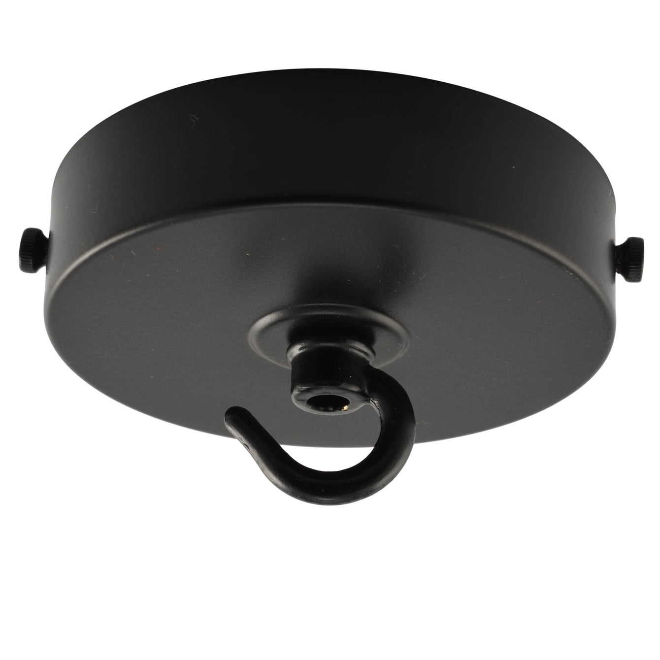 ElekTek 100mm Diameter Flat Top Ceiling Rose with Strap Bracket and Hook Metallic Finishes Powder Coated Colours - Buy It Better 