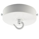 ElekTek 100mm Diameter Flat Top Ceiling Rose with Strap Bracket and Hook Metallic Finishes Powder Coated Colours - Buy It Better