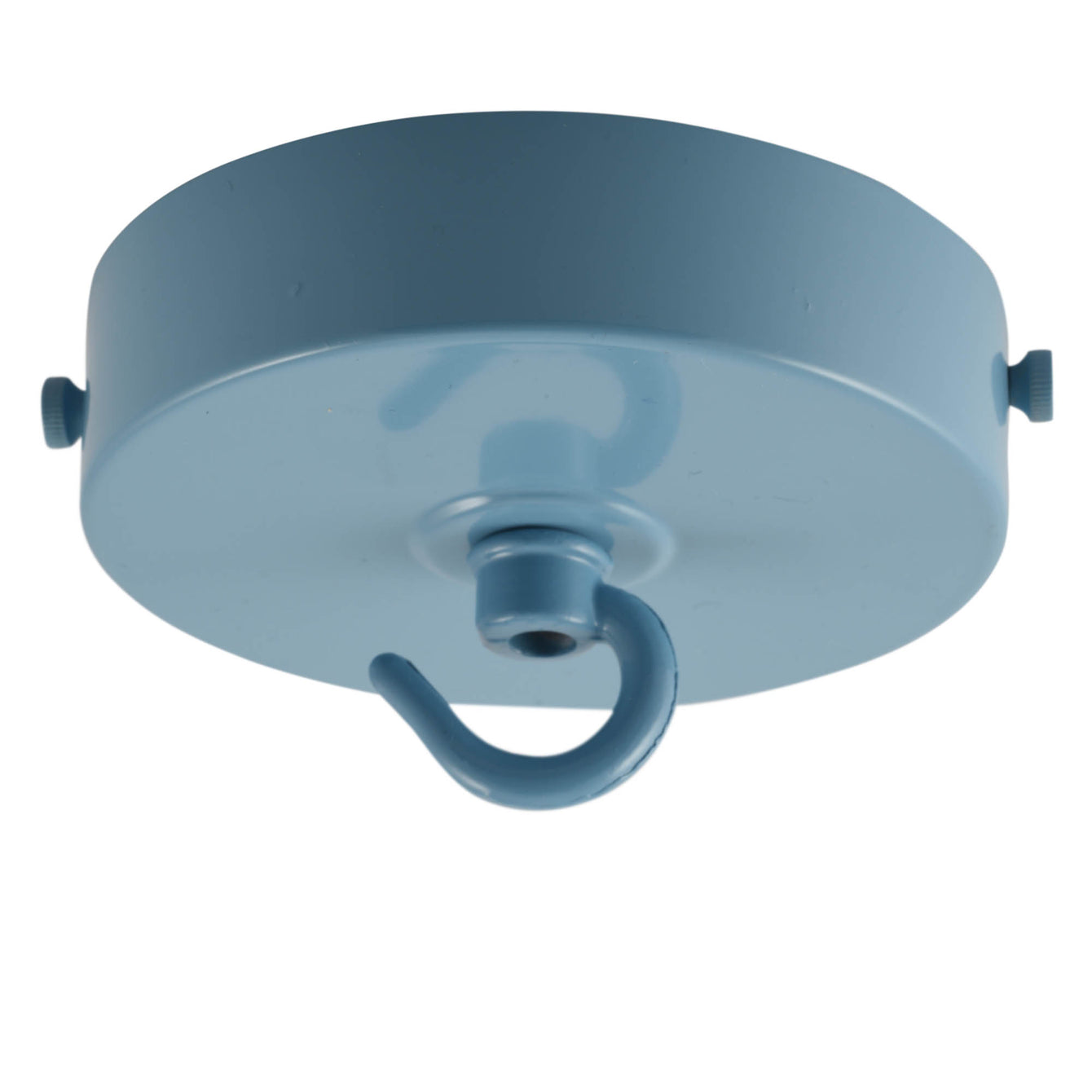 ElekTek 100mm Diameter Flat Top Ceiling Rose with Strap Bracket and Hook Metallic Finishes Powder Coated Colours - Buy It Better 