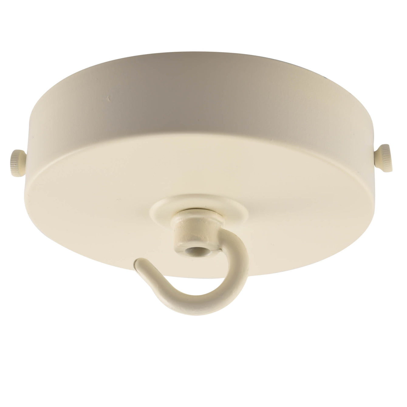 ElekTek 100mm Diameter Flat Top Ceiling Rose with Strap Bracket and Hook Metallic Finishes Powder Coated Colours - Buy It Better 
