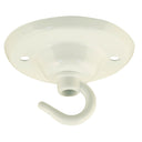 ElekTek 75mm Diameter Ceiling Plate with Hook Metallic Finishes Powder Coated Colours