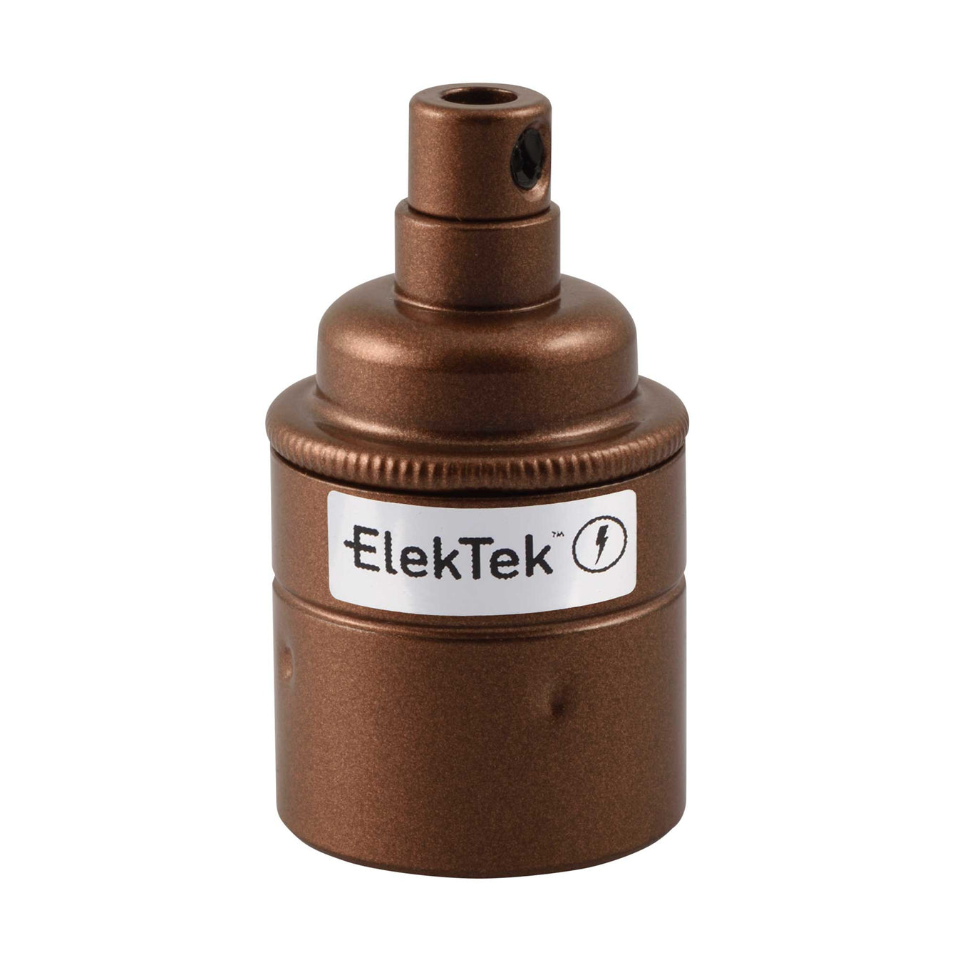 ElekTek ES Edison Screw E27 Lamp Bulb Holder With Cord Grip  Plain Skirt Powder Coated Colours Solid Brass - Buy It Better Dawn Blue