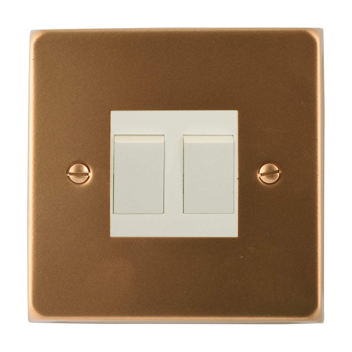 ElekTek Light Switch Conversion Cover Plate Double Victorian - Buy It Better Antique White